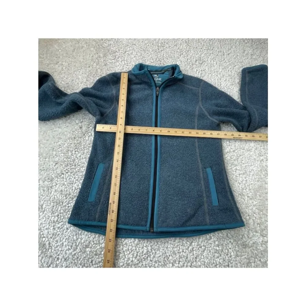 Kuhl Alpaca Fleece Zip Jacket Blue Thumbholes Women Medium